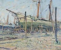 Velieri a Viareggio (Galileo Chini, 1935)